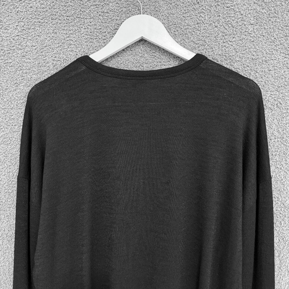 Gap Dropped Shoulder Softspun Long Sleeve T-Shirt Large Black - Picture 10 of 12